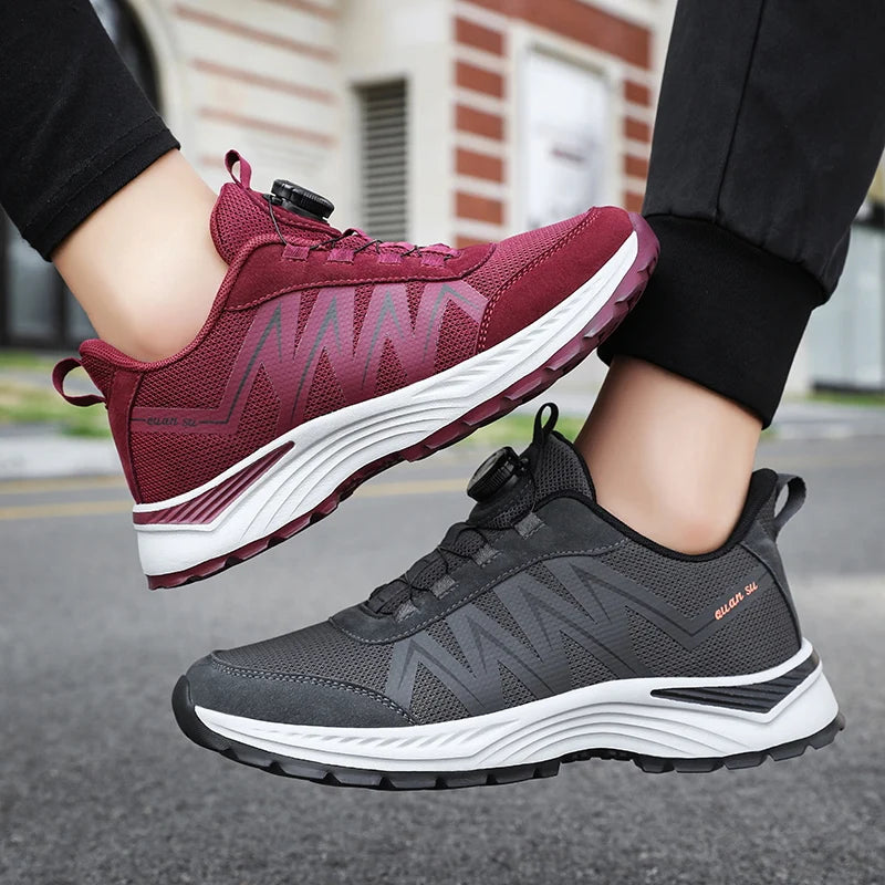 Walk Road Running Shoes Jogger Jogging Button Men's Women's Sneakers Track Trail Outdoor Cross Country Shoes Fabric Mesh Low-top