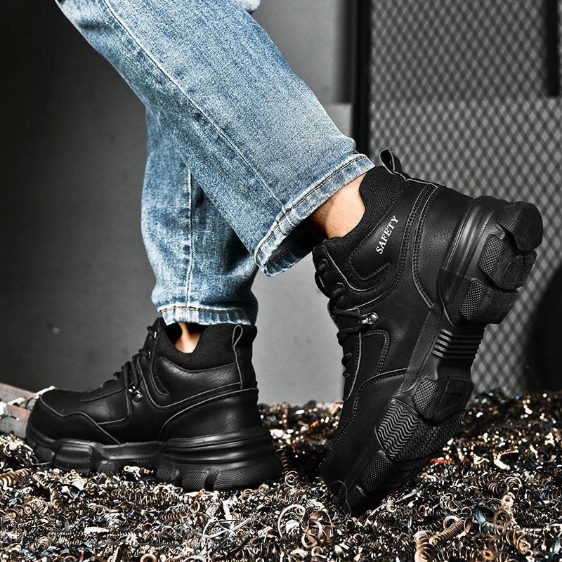Chaussures de sécurité de protection, chaussures de travail anti-écrasement et anti-crevaison pour hommes, bottes de sécurité décontractées respirantes pour hommes
