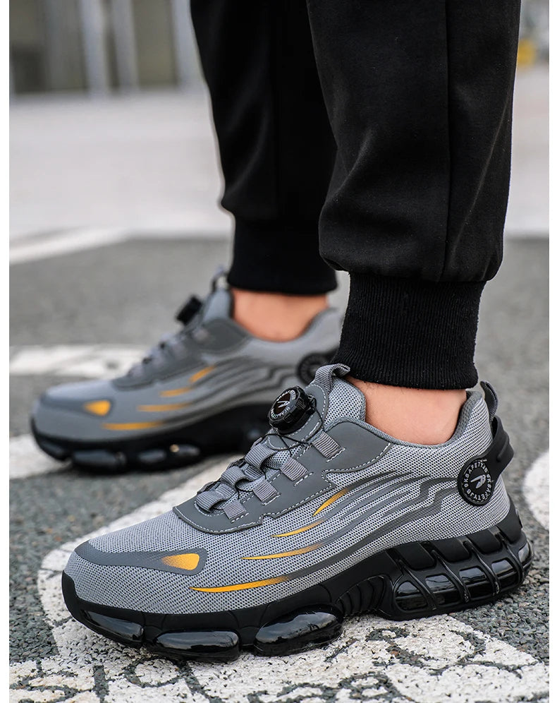 Chaussures de sécurité de travail Anti-écrasement et Anti-perforation pour hommes, baskets de travail à bout en acier, chaussures indestructibles, chaussures de protection industrielles lourdes