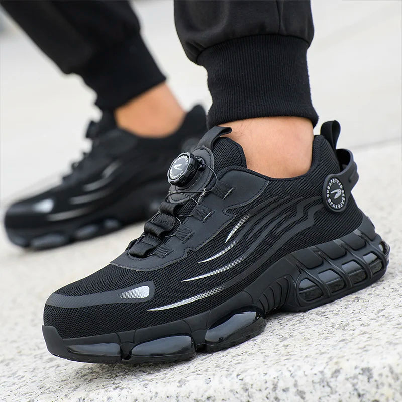 Chaussures de sécurité de travail Anti-écrasement et Anti-perforation pour hommes, baskets de travail à bout en acier, chaussures indestructibles, chaussures de protection industrielles lourdes