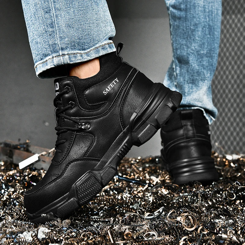 Chaussures de sécurité de protection, chaussures de travail anti-écrasement et anti-crevaison pour hommes, bottes de sécurité décontractées respirantes pour hommes