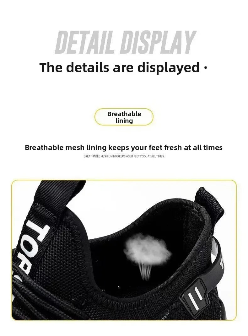 Chaussures de sécurité pour hommes, chaussures de Protection du travail d'été, respirantes, Anti-écrasement, crevaison, confortables, Tennis, embout en acier