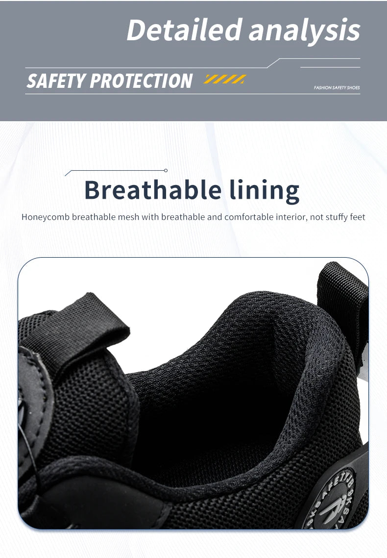 Chaussures de sécurité de travail Anti-écrasement et Anti-perforation pour hommes, baskets de travail à bout en acier, chaussures indestructibles, chaussures de protection industrielles lourdes