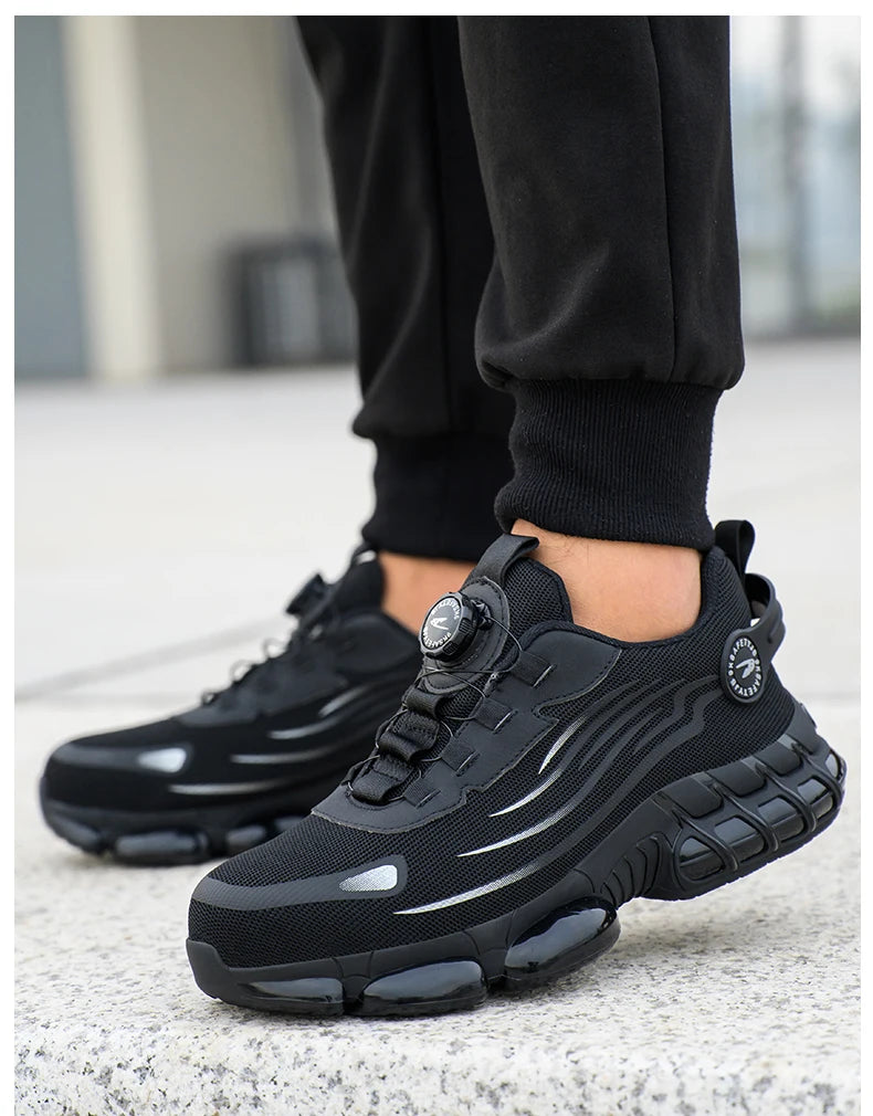 Chaussures de sécurité de travail Anti-écrasement et Anti-perforation pour hommes, baskets de travail à bout en acier, chaussures indestructibles, chaussures de protection industrielles lourdes