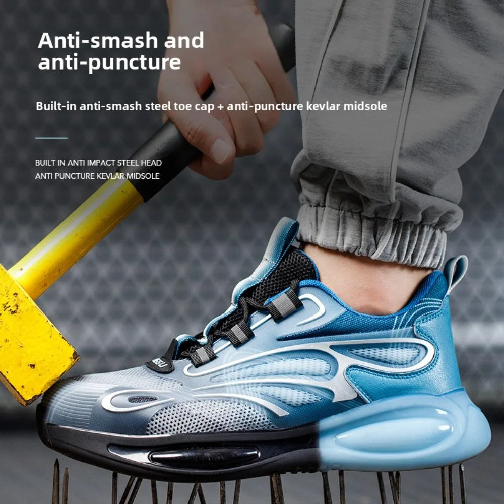Chaussures de Protection de sécurité antidérapantes, embouts en acier résistants à l'usure, chaussures de travail Anti-écrasement et Anti-coup de couteau, chaussures de Protection du travail