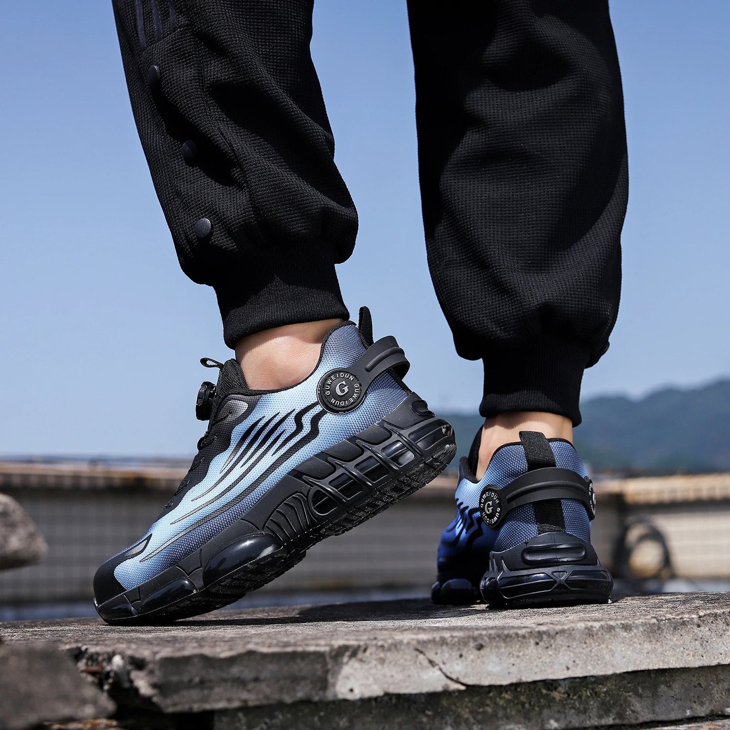 Chaussures de sécurité de travail Anti-écrasement et Anti-perforation pour hommes, baskets de travail à bout en acier, chaussures indestructibles, chaussures de protection industrielles lourdes