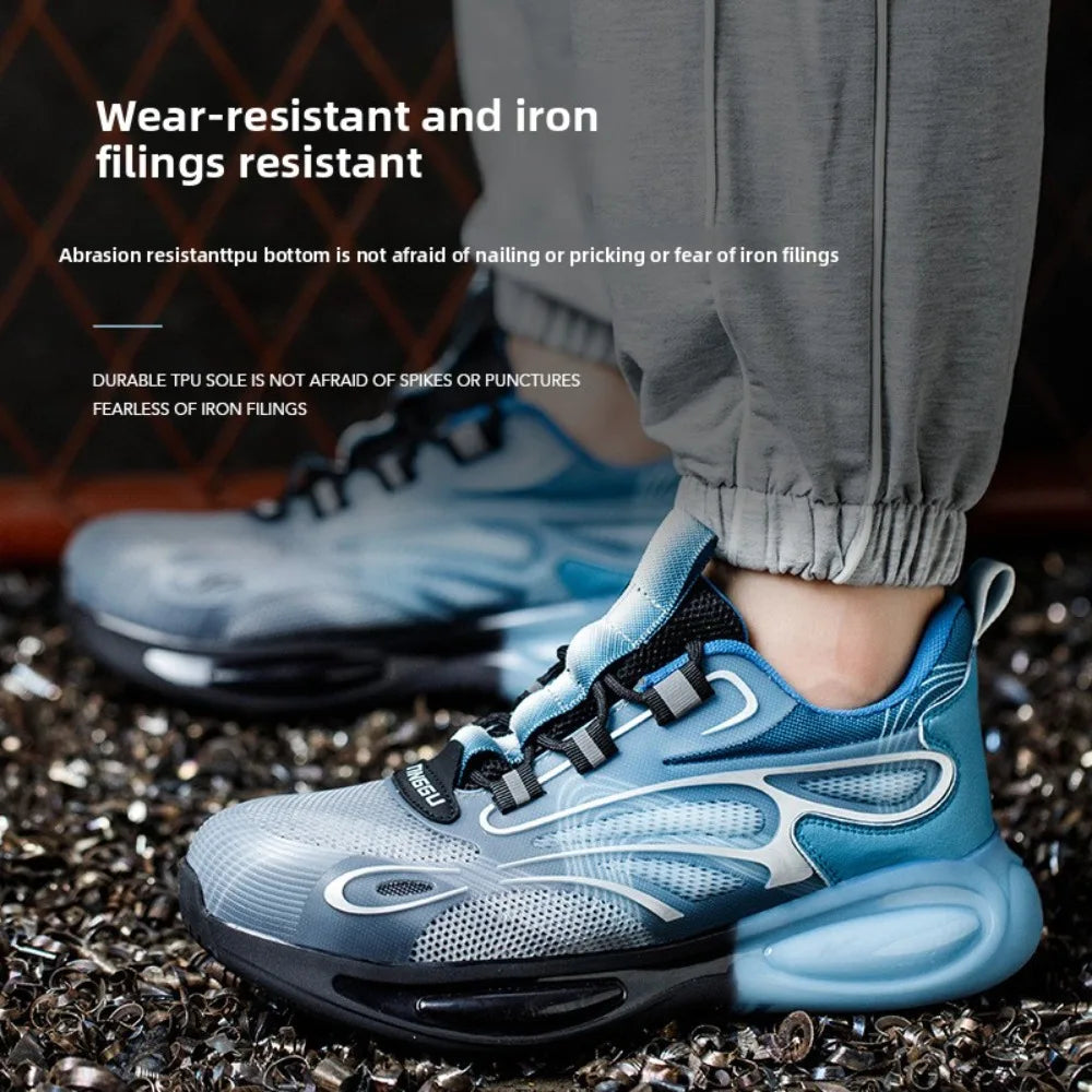 Chaussures de Protection de sécurité antidérapantes, embouts en acier résistants à l'usure, chaussures de travail Anti-écrasement et Anti-coup de couteau, chaussures de Protection du travail