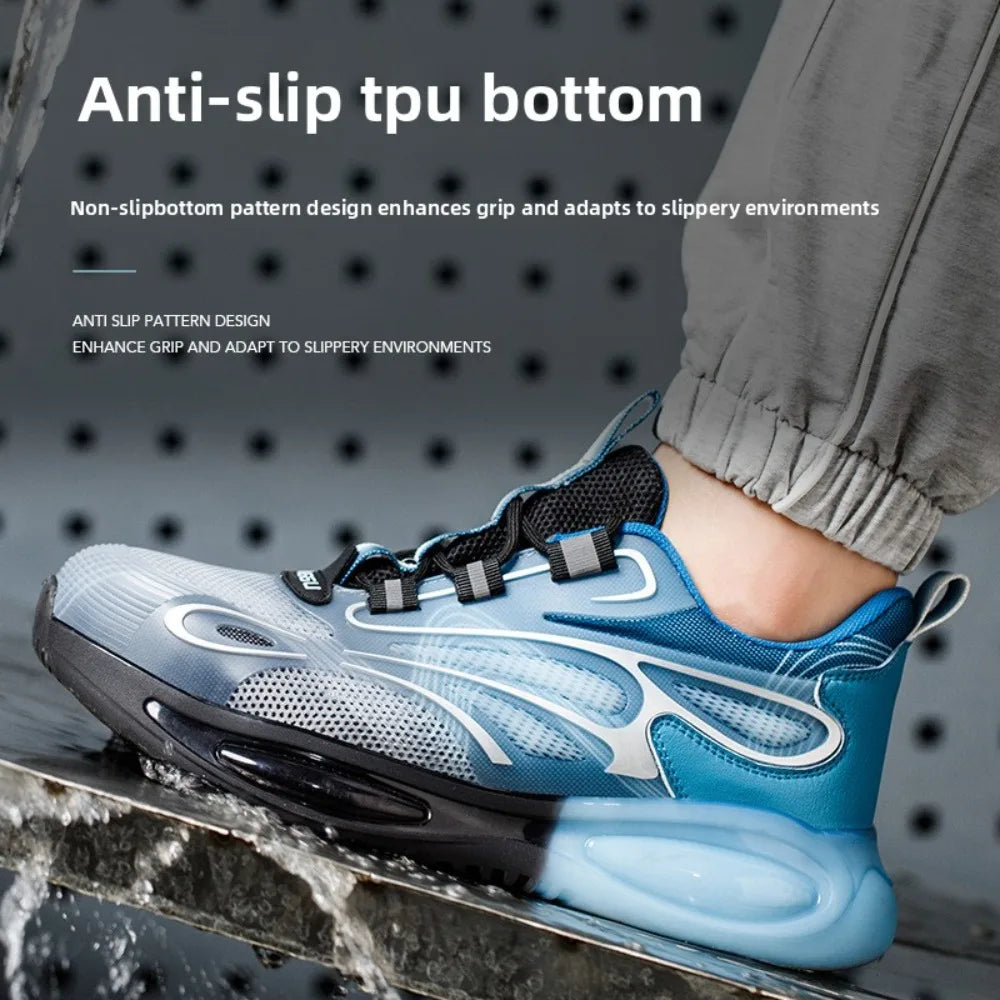 Chaussures de Protection de sécurité antidérapantes, embouts en acier résistants à l'usure, chaussures de travail Anti-écrasement et Anti-coup de couteau, chaussures de Protection du travail