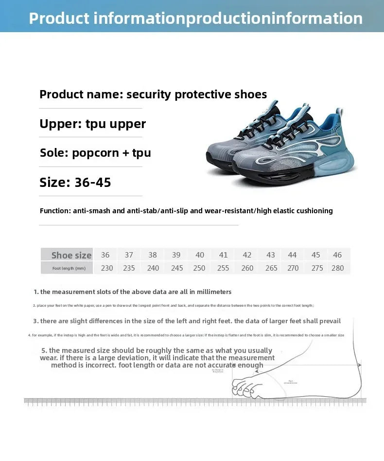 Chaussures de Protection de sécurité antidérapantes, embouts en acier résistants à l'usure, chaussures de travail Anti-écrasement et Anti-coup de couteau, chaussures de Protection du travail