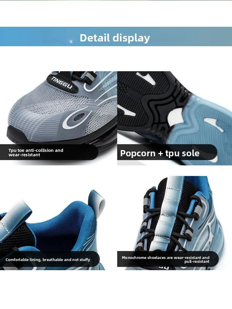 Chaussures de Protection de sécurité antidérapantes, embouts en acier résistants à l'usure, chaussures de travail Anti-écrasement et Anti-coup de couteau, chaussures de Protection du travail