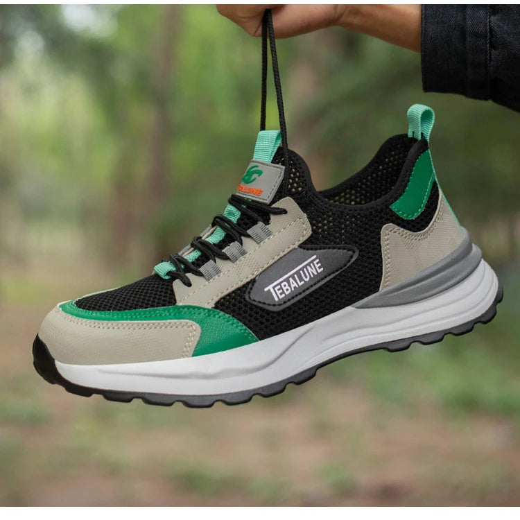 Chaussures de sécurité respirantes pour hommes, baskets de travail, couvre-embouts en acier, bottes de sécurité pour travailleurs, créateur de marque, loisirs, été