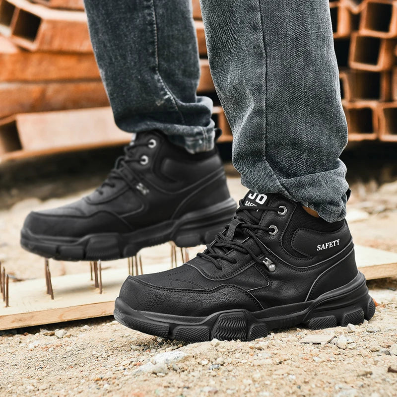 Chaussures de sécurité de protection, chaussures de travail anti-écrasement et anti-crevaison pour hommes, bottes de sécurité décontractées respirantes pour hommes