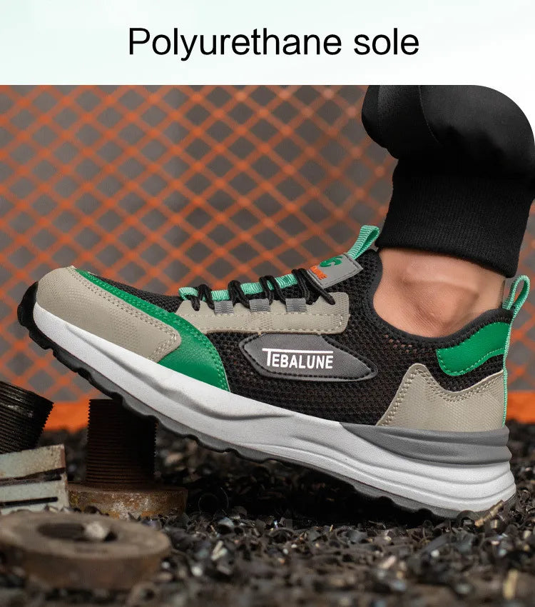 Chaussures de sécurité respirantes pour hommes, baskets de travail, couvre-embouts en acier, bottes de sécurité pour travailleurs, créateur de marque, loisirs, été