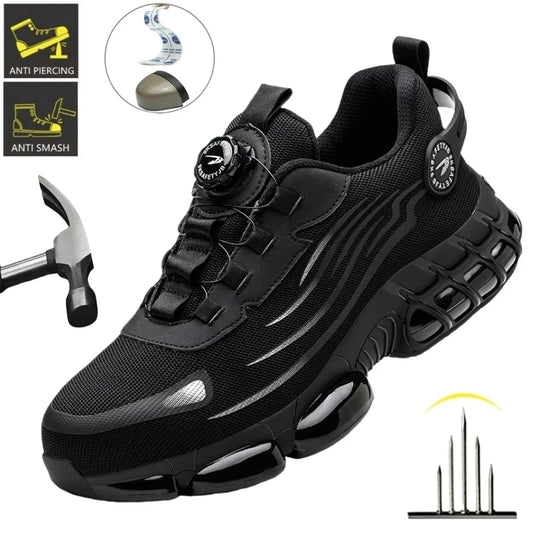 Chaussures de sécurité de travail Anti-écrasement et Anti-perforation pour hommes, baskets de travail à bout en acier, chaussures indestructibles, chaussures de protection industrielles lourdes