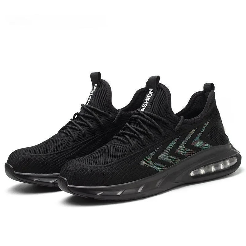 Chaussures de sécurité pour hommes, chaussures de Protection du travail d'été, respirantes, Anti-écrasement, crevaison, confortables, Tennis, embout en acier