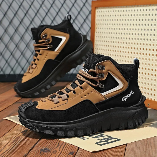Chaussures de sécurité pour hommes baskets de sécurité de travail imperméables bottes hautes chaussures de travail Anti-crevaison pour hommes plate-forme antidérapante chaussure décontractée