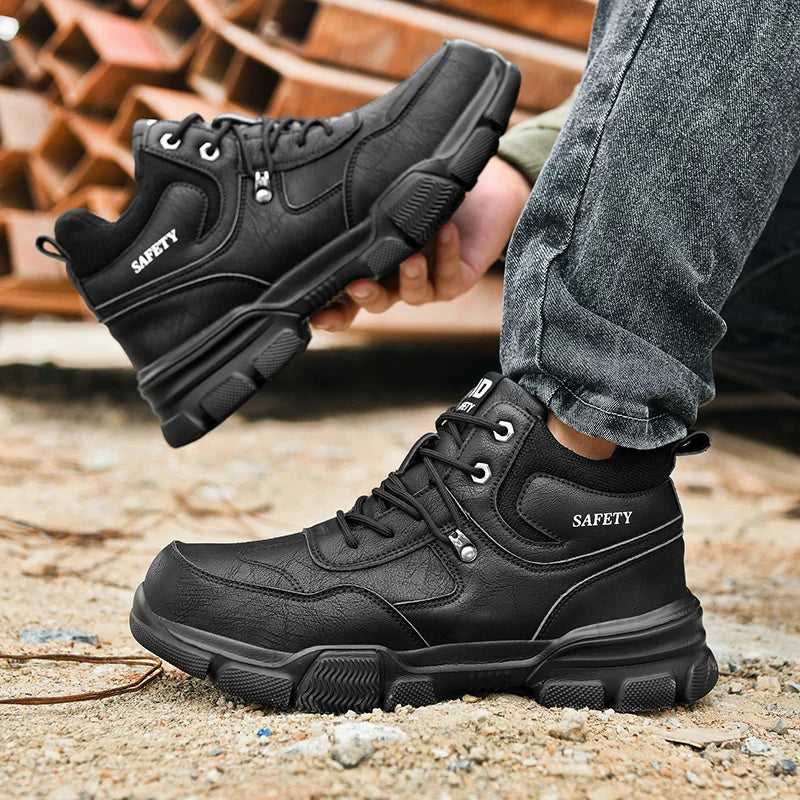 Chaussures de sécurité de protection, chaussures de travail anti-écrasement et anti-crevaison pour hommes, bottes de sécurité décontractées respirantes pour hommes
