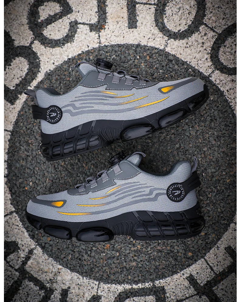 Chaussures de sécurité de travail Anti-écrasement et Anti-perforation pour hommes, baskets de travail à bout en acier, chaussures indestructibles, chaussures de protection industrielles lourdes