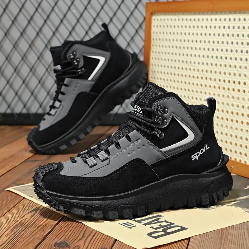 Chaussures de sécurité pour hommes baskets de sécurité de travail imperméables bottes hautes chaussures de travail Anti-crevaison pour hommes plate-forme antidérapante chaussure décontractée