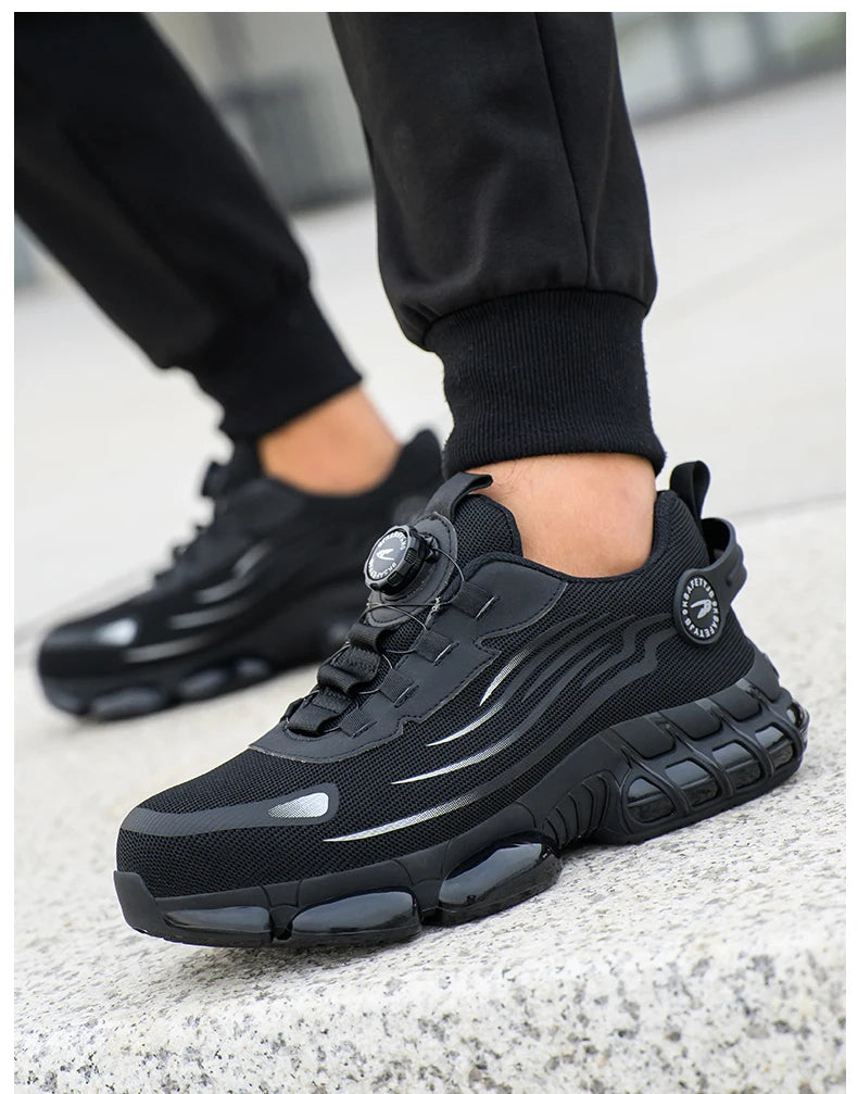 Chaussures de sécurité de travail Anti-écrasement et Anti-perforation pour hommes, baskets de travail à bout en acier, chaussures indestructibles, chaussures de protection industrielles lourdes