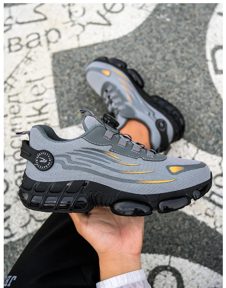 Chaussures de sécurité de travail Anti-écrasement et Anti-perforation pour hommes, baskets de travail à bout en acier, chaussures indestructibles, chaussures de protection industrielles lourdes