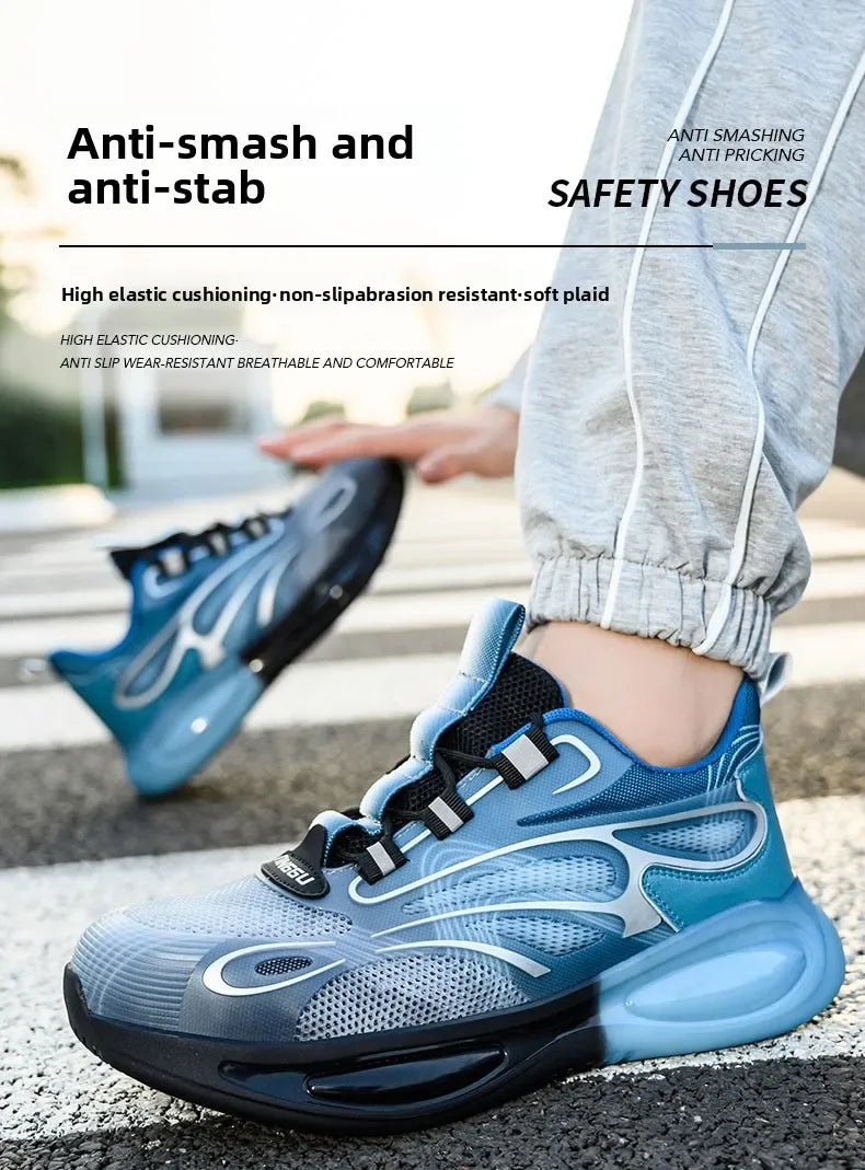 Chaussures de Protection de sécurité antidérapantes, embouts en acier résistants à l'usure, chaussures de travail Anti-écrasement et Anti-coup de couteau, chaussures de Protection du travail