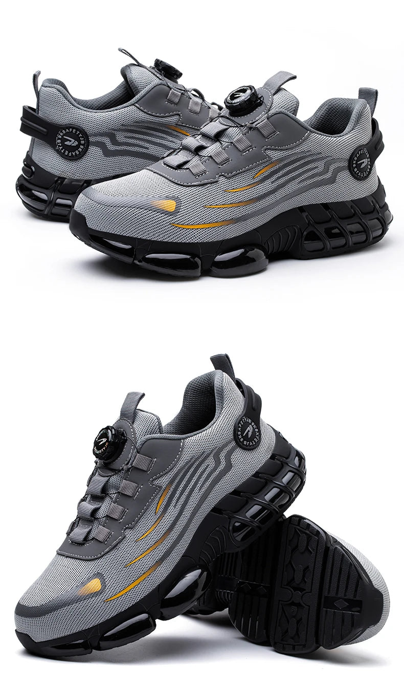 Chaussures de sécurité de travail Anti-écrasement et Anti-perforation pour hommes, baskets de travail à bout en acier, chaussures indestructibles, chaussures de protection industrielles lourdes